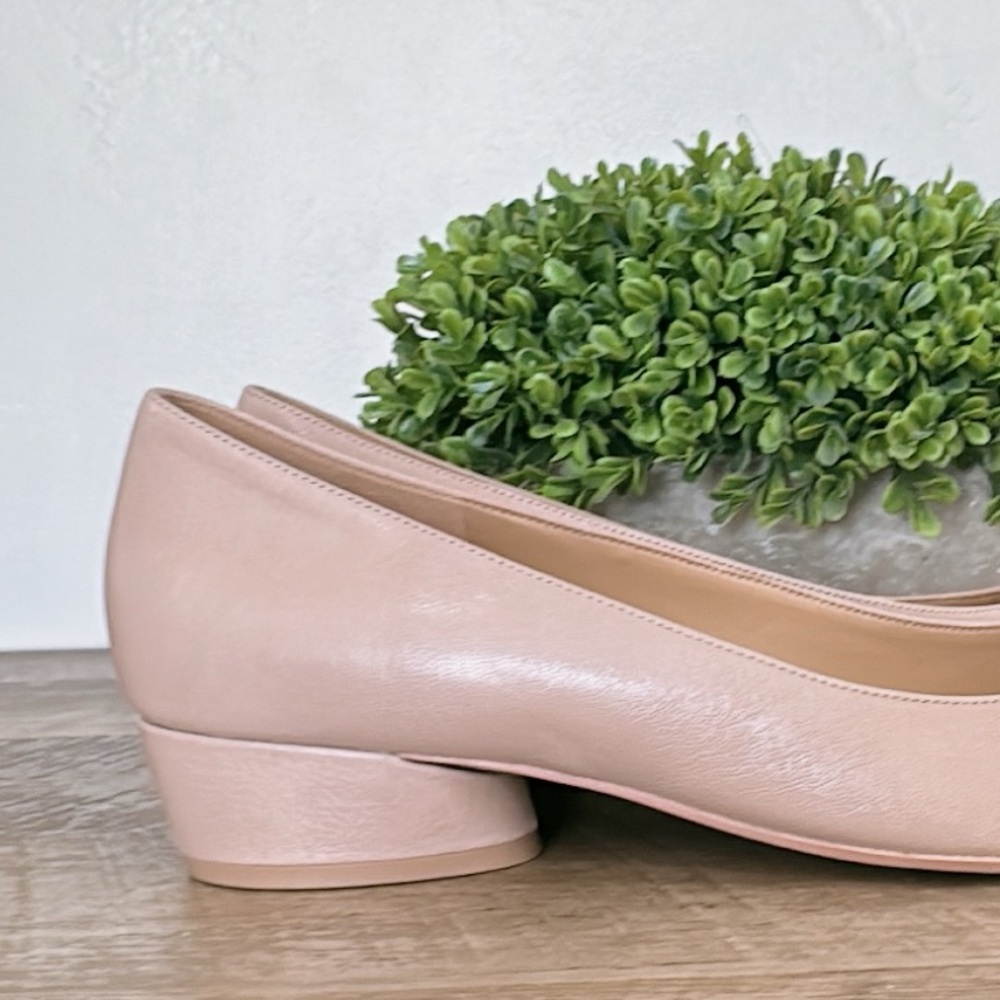 Naturalizer Womens Becca Pointed Toe Low Heel Flats Warm Fawn Tan Leather Sz 11W - Picture 7 of 11